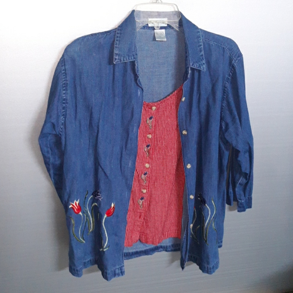 Dressbarn Vested Jacket Size M (SKU 590)